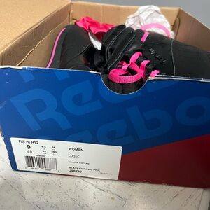 Reebok Classic Black with Dynamic Pink Accents